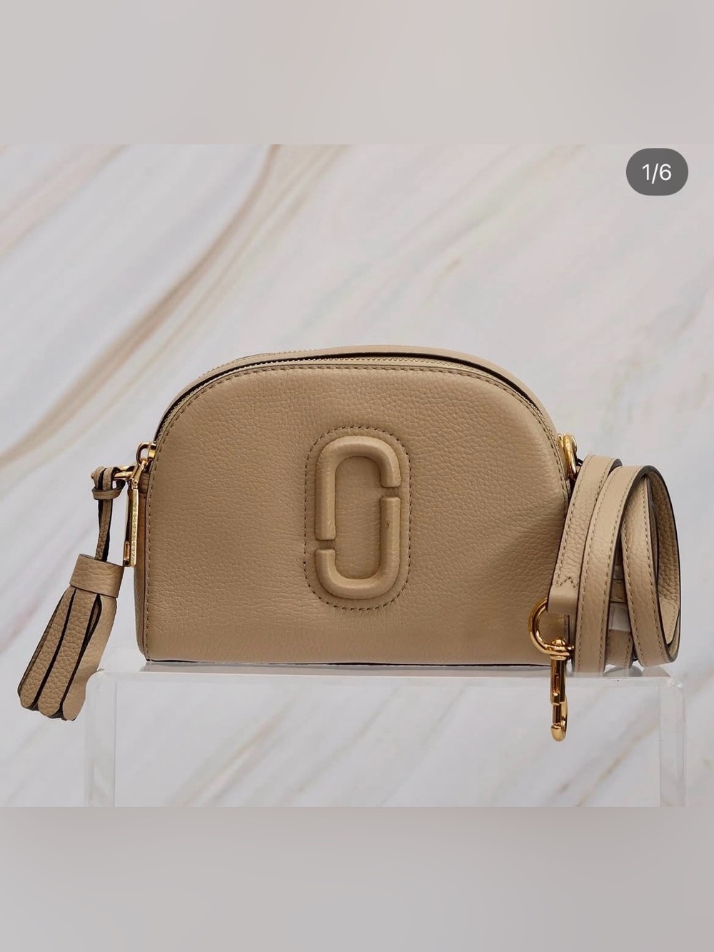 Marc Jacobs Shutter Camera Crossbody Bag in Tan